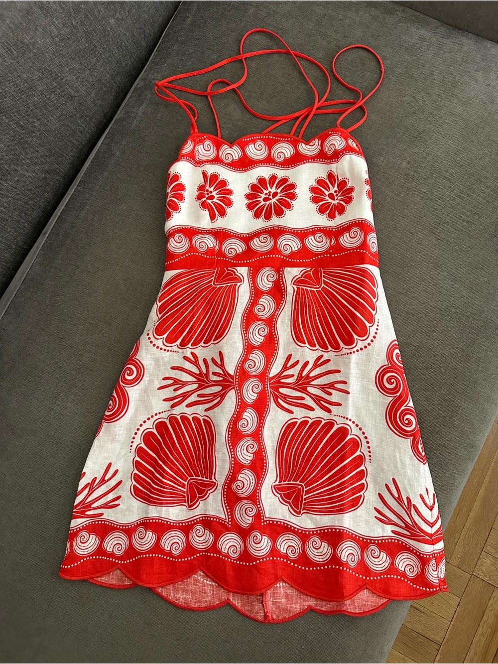 FARM Rio Ainika Shell White mini dress, NWT - Picture 3 of 7